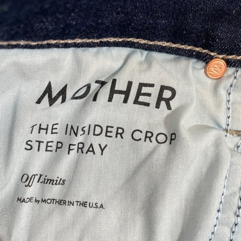 MOTHER JEANS The Insider Crop Step Fray Size 24 Off Limits EUC Like New - Picture 9 of 13
